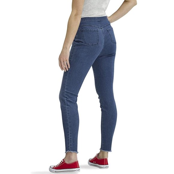 🎁FRAYED HEM DENIM STRETCH JEGGIN - Picture 3 of 4